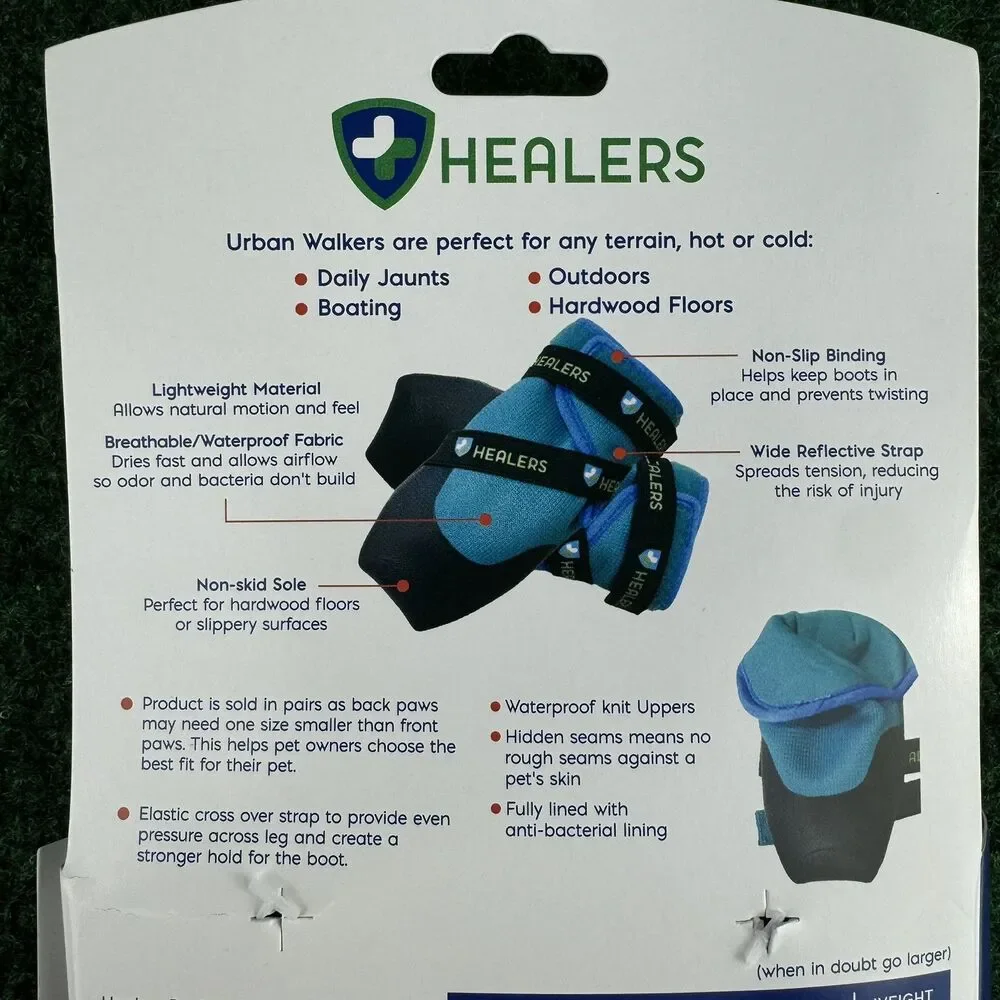 Urban Walkers Dog Boots in Red with Teal Trim